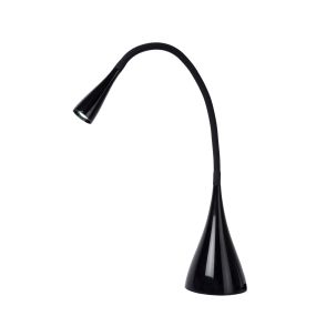 Lucide Zozy - lampe à poser - Ø 11,2 x 48,5 cm - 4W LED inclus - 3 niveaux de gradation - noir