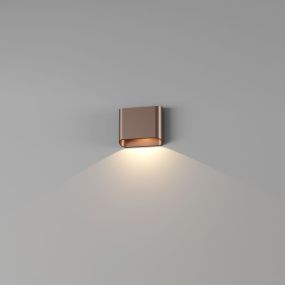 Artdelight Diaz 1L - applique murale - 14,5 x 12 x 3,8 cm - 6W LED inclus - IP54 - bronze brossé