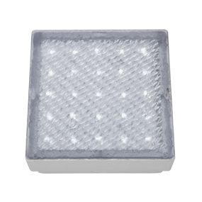 Searchlight LED Outdoor - spot extérieur au sol - 15 x 15 x 7,6 cm - 1,5W LED inclus - IP68 - transparent