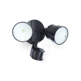 Lutec Shrimp II - Applique d'extérieur avec détecteur - 26 x 18 x 20 cm - 12W LED inclus - IP54 - noir