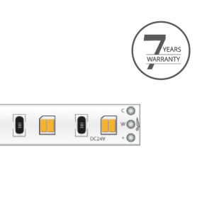 Klus Bande LED - largeur 0,8cm, longueur 500cm - 24Vdc - dimmable - 19,2W LED par mètre - 120 LED par mètre - IP20 - 2700-6500K