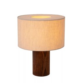 Lucide Tachina - lampe à poser - Ø 25 x 31,5 cm - bois