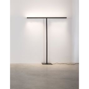 Nova Luce Gal - lampadaire - 160 x 200 cm - 45W LED + 15W LED dimmable inclus - noir sable