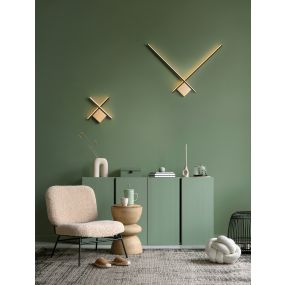 Nova Luce Cross - applique murale - 30 x 30 x 4 cm - 10W LED inclus - or brossé et noir sablé