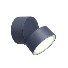 Lutec Trumpet - applique murale d'extérieur - 9 x 11 x 9 cm - 9,5W LED inclus - IP54 - gris foncé