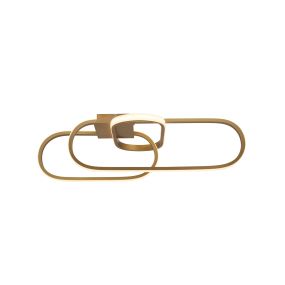 Searchlight Clip - plafonnier - 65 x 18 cm - 37W LED inclus - or et opale