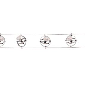 Searchlight Track & Spot - Jeu de câbles LED - 500 x 8,2 cm - 5 x 5W LED inclus - chrome