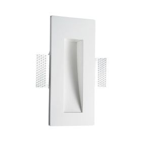 Nova Luce Cirocco - applique encastrée - 24 x 11 cm - crépi blanc