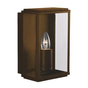 Searchlight Box - lampe murale extérieure - 16 x 25 cm - IP44 - brun rustique