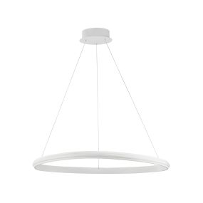 Nova Luce Aries - lampe suspendue - Ø 74 x 120 cm - 32W LED dimmable inclus - blanc sable