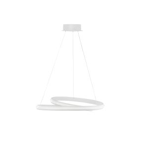 Nova Luce Malvi - lampe suspendue - Ø 55 x 120 cm - 32W LED inclus - blanc sable