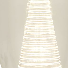 Searchlight Cyclone - lampe à poser - Ø 11,5 x 20,5 cm - 6W LED inclus - chrome et transparent