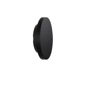 Nova Luce Nitro - applique murale extérieure - Ø 15 x 3,5 cm - 12W LED inclus - IP65 - noir sablé