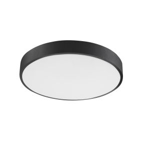 Nova Luce Hadon - plafonnier - Ø 40 x 5 cm - 24W LED inclus - noir sable et blanc mat