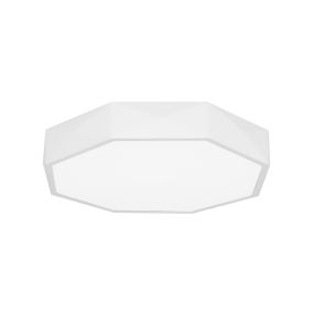 Nova Luce Eben - plafonnier - Ø 40 x 6 cm - 24W LED inclus - blanc sable et blanc mat