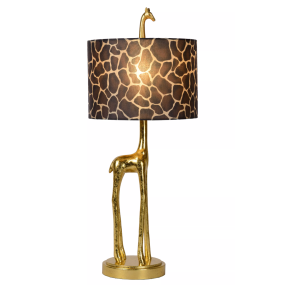 Lucide Extravaganza Miss Tall - lampe à poser - Ø 25 x 60,5cm - Or mat