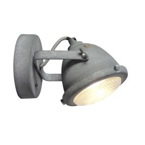 Brilliant Carmen - spot en saillie 1L - 11 x 17 x 11,5 cm - 4W LED inclus - gris béton