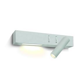 ONE Light Reading Spot - spot mural droit avec interrupteur - 30 x 3,5 x 5 cm - 3W + 6W LED inclus - blanc