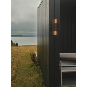 Nordlux Aludra N - applique murale extérieure - 12,4 x 33,7 x 17,4 cm - IP54 - brun