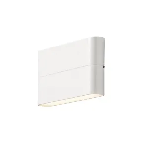 Konstsmide Chieri - applique murale extérieure - 17 x 3 x 9 cm - 12W LED inclus - IP54 - blanc