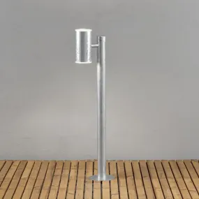 Konstsmide Ull - poteau de jardin - 29 x 10 x 90,5 cm - 2x 8W LED dimmables incl. - IP54 - argenté