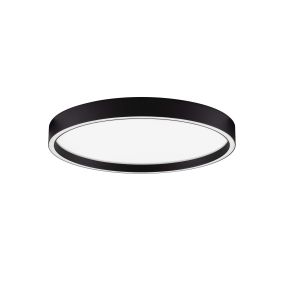 Nova Luce Istos - plafonnier - Ø 50 x 5 cm - 38W dimmable LED inclus - noir sablé