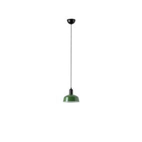 Faro Tatawin S - suspension - Ø 18,4 x 208,1 cm - noir satiné et vert brillant