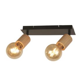 Searchlight Spinny - spot en saillie 2L - 31 x 10 x 15 cm - noir mat
