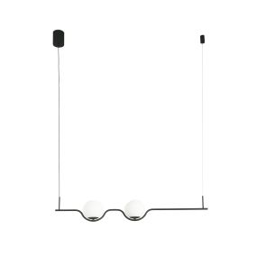 Faro Le Vita - lampe suspendue - 103 x 8 x 18 cm - 13W LED inclus - noir mat