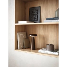 Design for the People Arcello - lampe de table - rechargeable via câble USB - Ø 14 x 25 cm - fonction Moodmaker à 3 niveaux - LED 2,8W inclus - IP54 - laiton