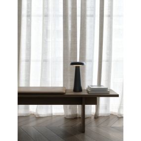 Design for the People Arcello - lampe de table - rechargeable via câble USB - Ø 14 x 25 cm - fonction Moodmaker à 3 niveaux - 2,8W LED inclus - IP54 - anthracite