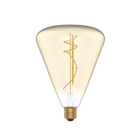 Daylight Italia Lampe LED Cône - Ø 14 x 20 cm - E27 - 8,5W dimmable - 2200K - ambre