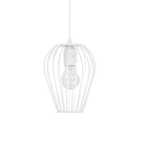 Nova Luce Sage - lampe suspendue - Ø 17 x 140 cm - blanc