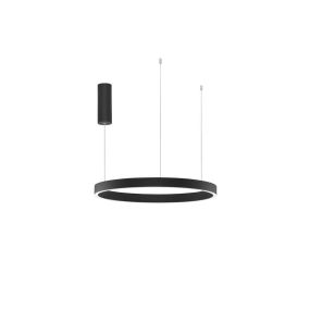Nova Luce Elowen - lampe suspendue - Ø 60 x 150 cm - 60W LED dimmable inclus - noir