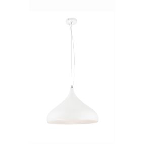 Nova Luce Benicio - lampe suspendue - Ø 42 x 140 cm - blanc
