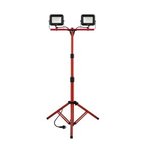 Century Italia Rework - spot sur pied - 68 x 160 cm - 2 x 30W LED inclus - IP65 - 4000K - noir et rouge