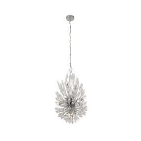Searchlight Peacock - lampe suspendue - Ø 37 x 200 cm - chrome