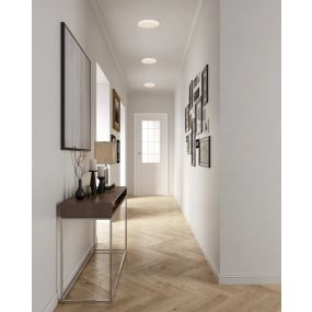 Nordlux Vic - plafonnier - Ø 22 x 4 cm - 18W LED inclus - IP21 - blanc - couleur de lumière blanc chaud (3000K)