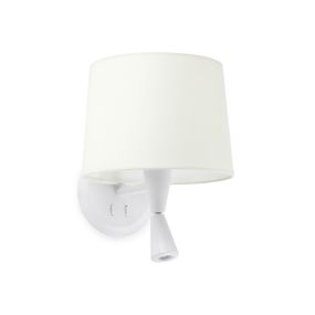 Faro Conga - applique murale - 21,5 x 19 x 17,3 cm - 3W LED inclus - blanc mat