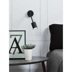 Nordlux Explore - applique murale avec interrupteur - 8 x 12 cm - noir