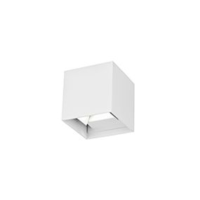 Nova Luce Como - applique murale extérieure - 11,2 x 11,2 x 11,2 cm - 2 x LED 3W inclus - IP54 - blanc