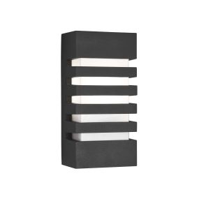 Searchlight Cardiff - applique d'extérieur - 12 x 24,5 cm - IP54 - gris foncé