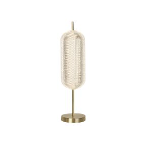 Searchlight Capsule - lampe à poser - Ø 15 x 60 cm - 17W LED dimmable inclus - laiton satiné