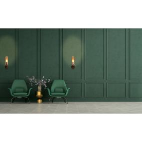 Searchlight Sweden II - applique murale - 10 x 35 cm - moka et ambre