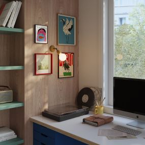 Creative Cables Fermaluce - applique murale - 8,8 x 19,7 cm - jaune moutarde