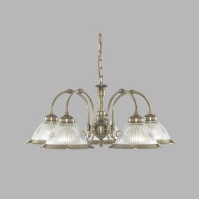 Searchlight American Diner - lampe suspendue - Ø 62 x 82 cm - laiton antique