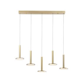 Nova Luce Palencia - lampe suspendue - 107 x 15 x 150 cm - 53W LED inclus - laiton doré
