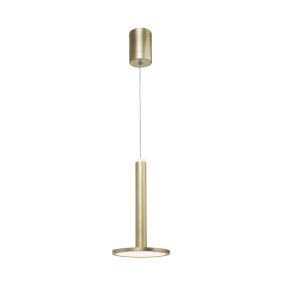 Nova Luce Palencia - lampe suspendue - Ø 15 x 120 cm - 11W LED inclus - laiton doré