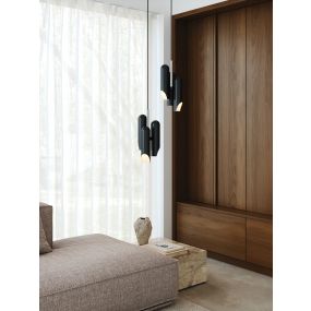 Design For The People Rochelle - lampe suspendue 3L - 20,7 x 344 cm - noir