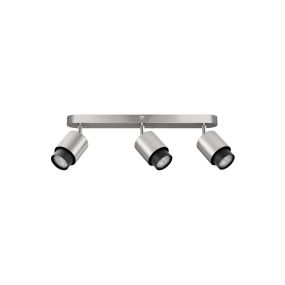 Nova Luce Ison - spot en saillie 3L - 58 x 17 x 14 cm - nickel satiné